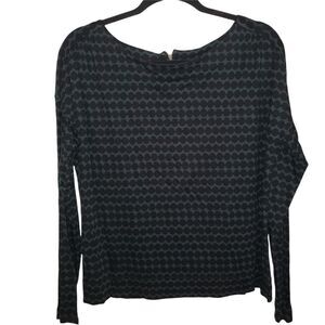 Ann Taylor Loft Long Sleeve Patterned Top